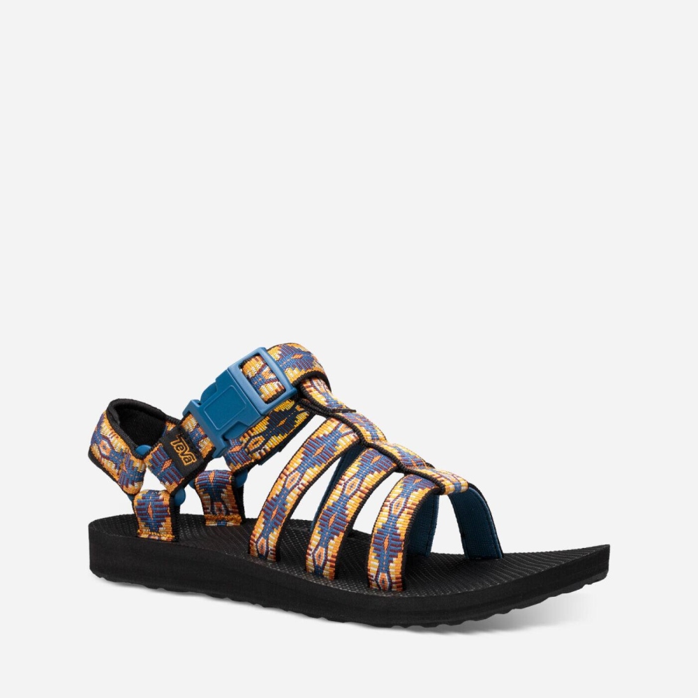 Teva Original Dorado - Women's Teva Hiking Sandals - Black / Multicolor | India (VWPD94831)